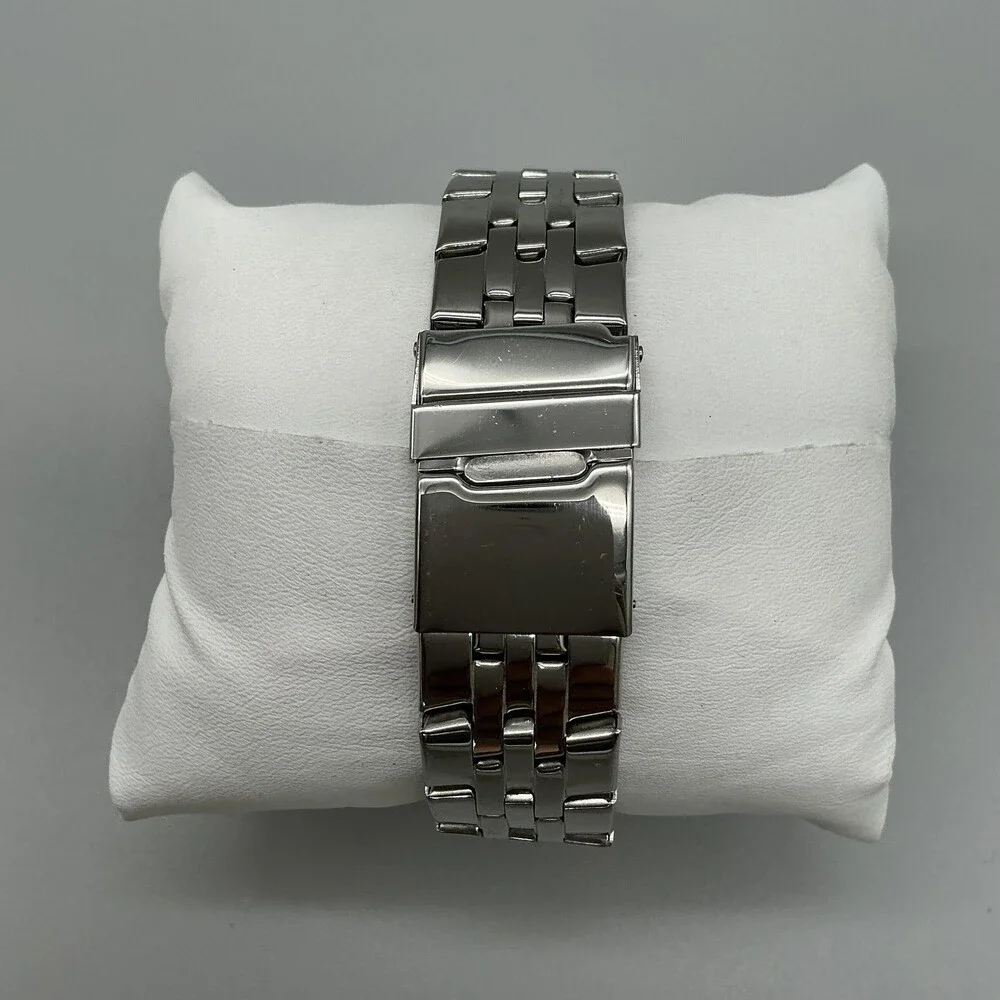 Jaragar Mens Watch 50mm Champagne Dial Automatic Skeleton Stainless Bracelet